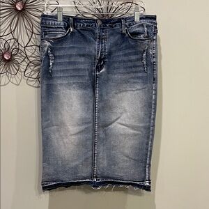 Denim Pencil Skirt